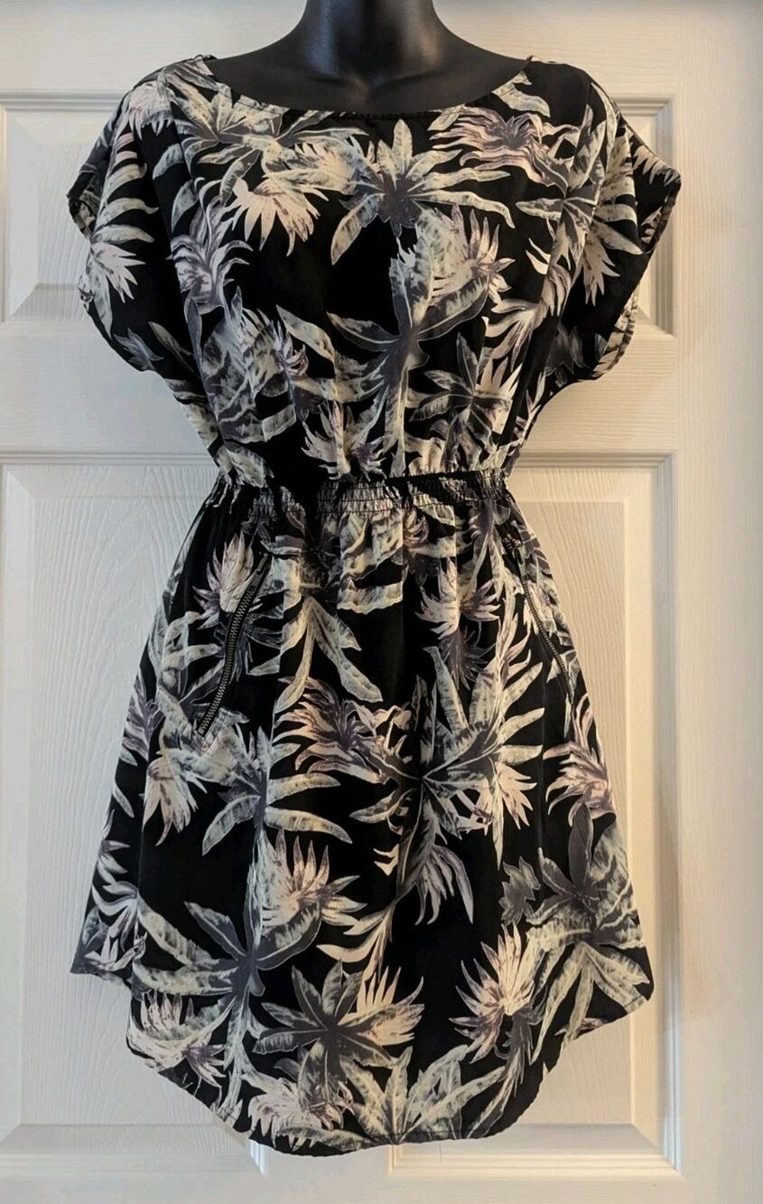 One Clothing Palm Tree Print Mini Dress Sz S